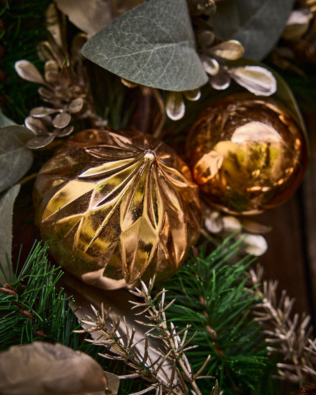 Personalised Metallic Bauble Wreath