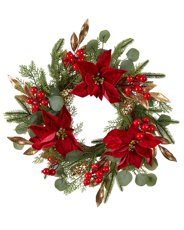 Personalised Poinsettia Heritage Wreath