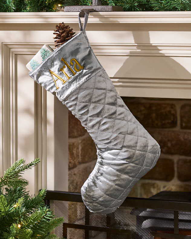 Stockings - Personalised Quilted Velvet Stocking Collection