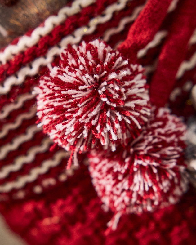 Red Chunky Knit Christmas Stocking