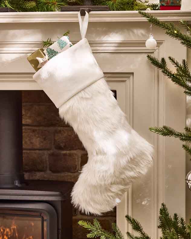 Beresford Faux Fur Stocking Collection - Dibor - Grey Stockings