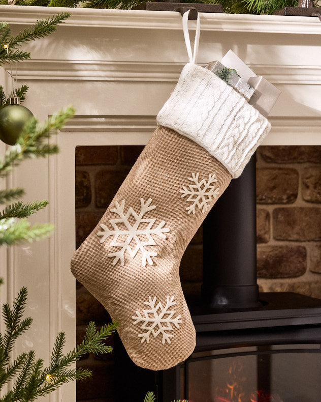 Stockings - Cosy Christmas Snowflake Stocking