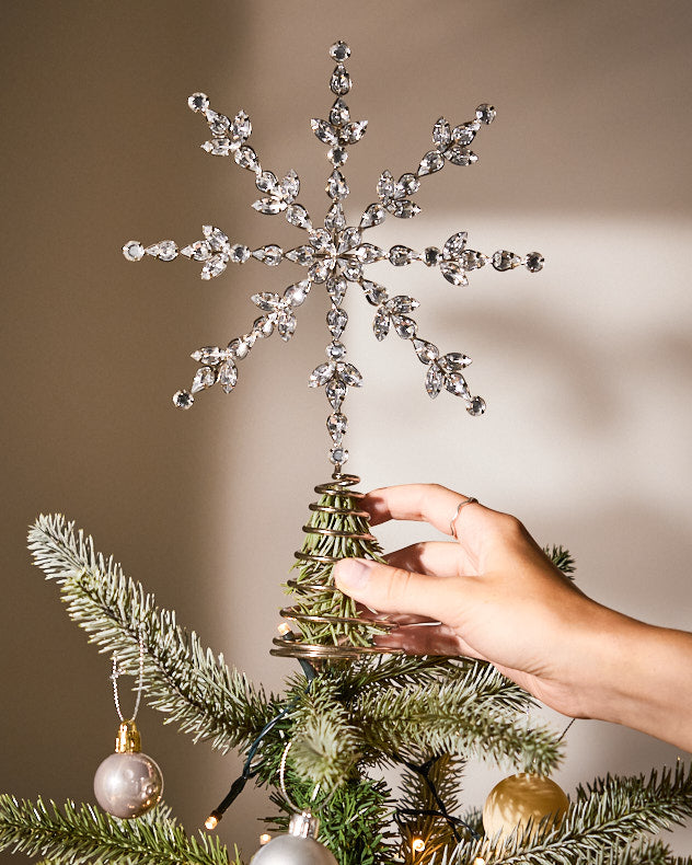 Silver Snowflake Tree Topper