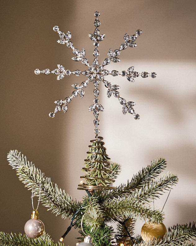 Silver Snowflake Tree Topper