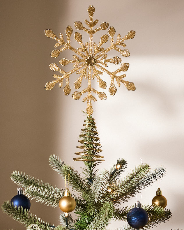 Tree Topper - Gold Snowflake Tree Topper