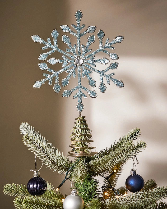 Blue Snowflake Tree Topper