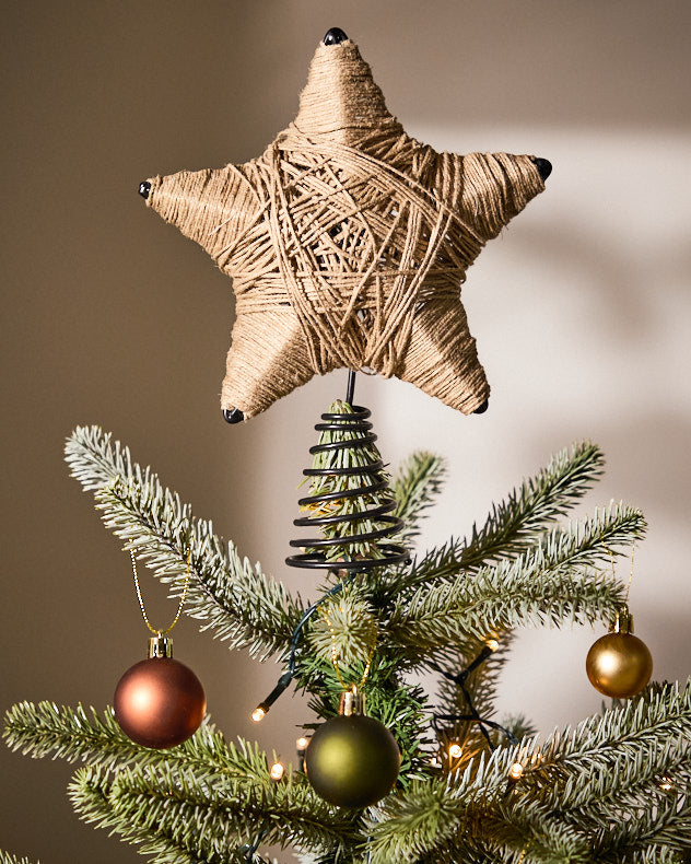 Java Star Tree Top Brown Jute Star Tree Topper – Dibor