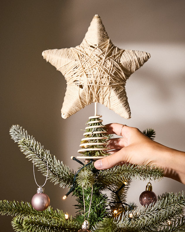 Cream Jute Star Tree Topper