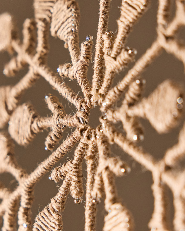 Tree Topper - Brown Jute Snowflake Tree Topper