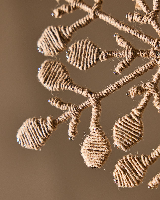 Tree Topper - Brown Jute Snowflake Tree Topper