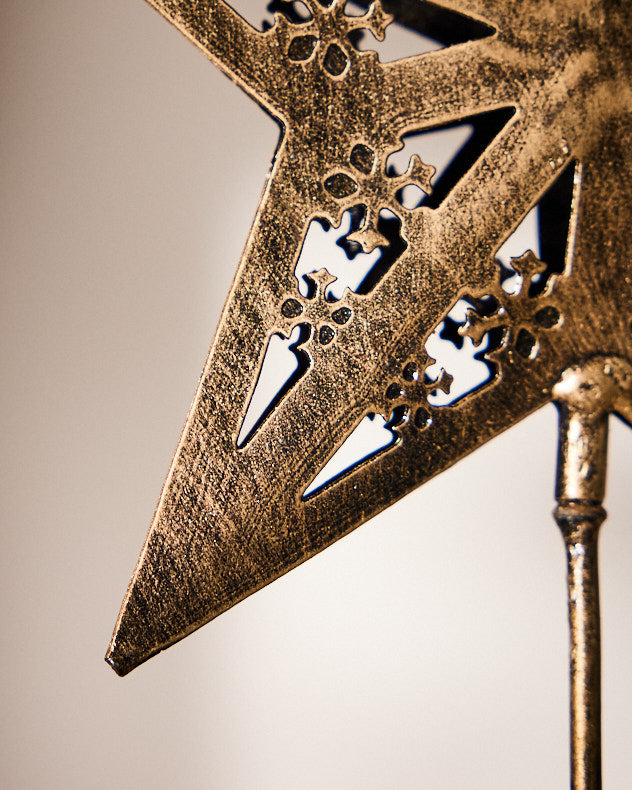 Cut Out Metal Star Tree Topper