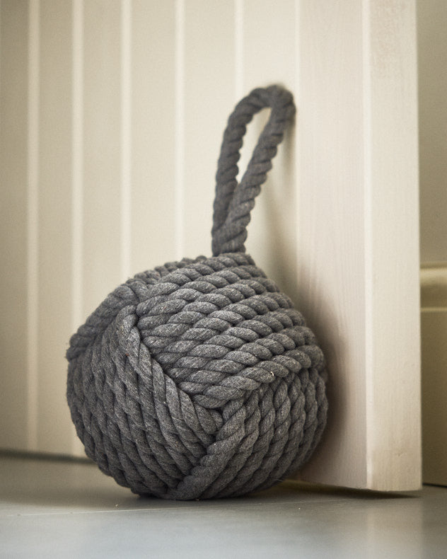 Grey Jute Door Stops - Grey Jute Rope Doorstop