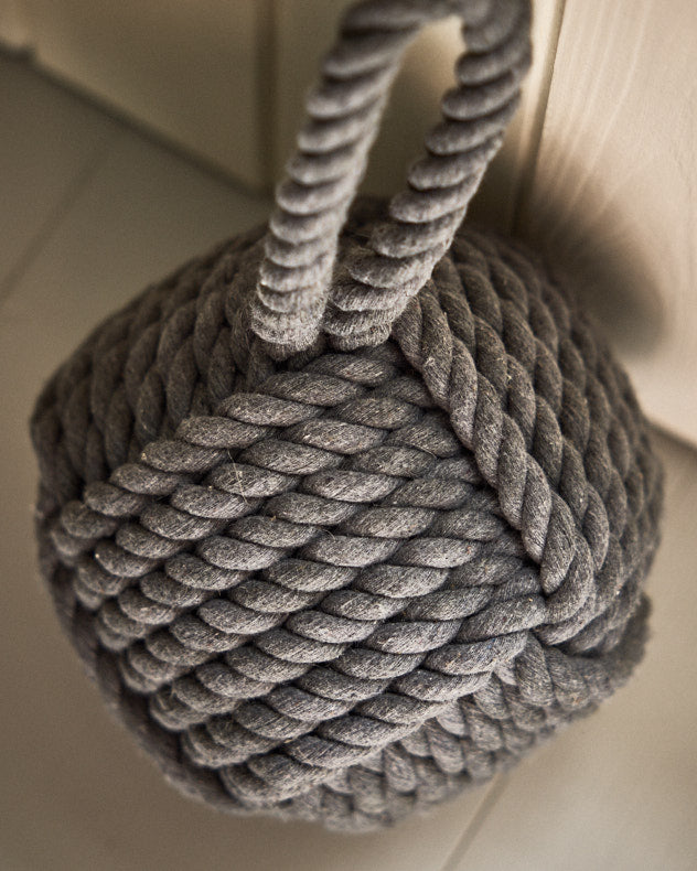 Door Stops - Grey Jute Rope Doorstop