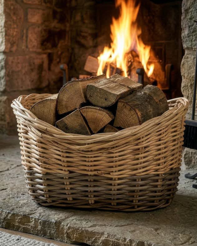 Wicker Boat Kindling Basket