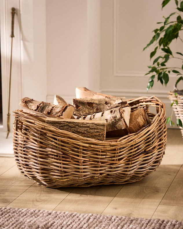 Wicker Boat Kindling Basket