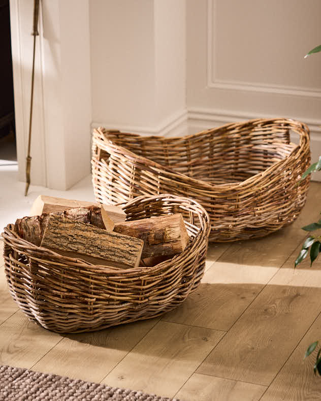 Wicker Boat Kindling Basket