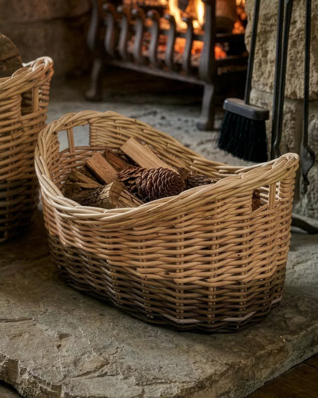 Wicker Boat Kindling Basket