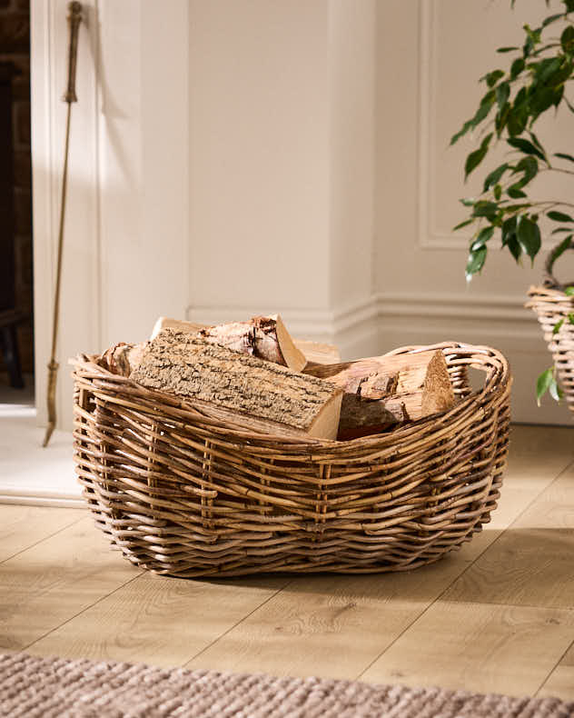 Wicker Boat Kindling Basket