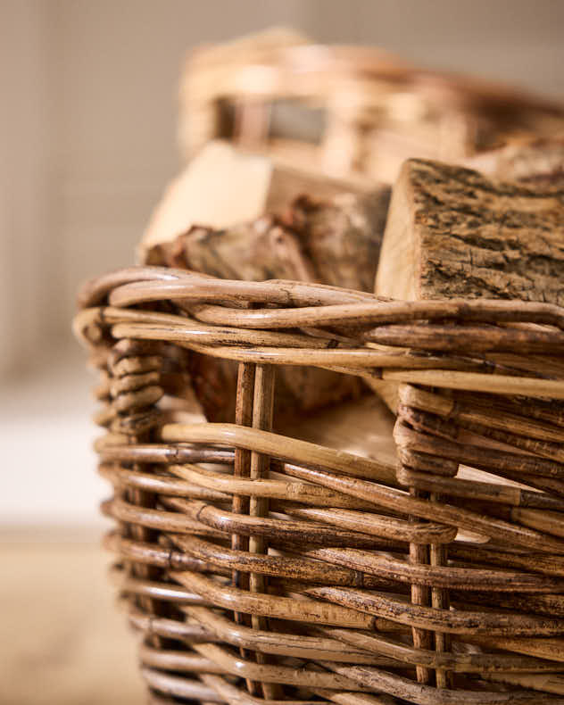 Wicker Boat Kindling Basket