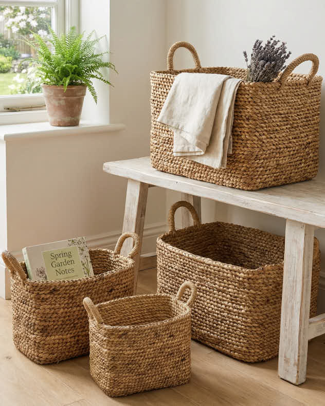 S Natural  Storage Baskets - Shanga Woven Storage Baskets