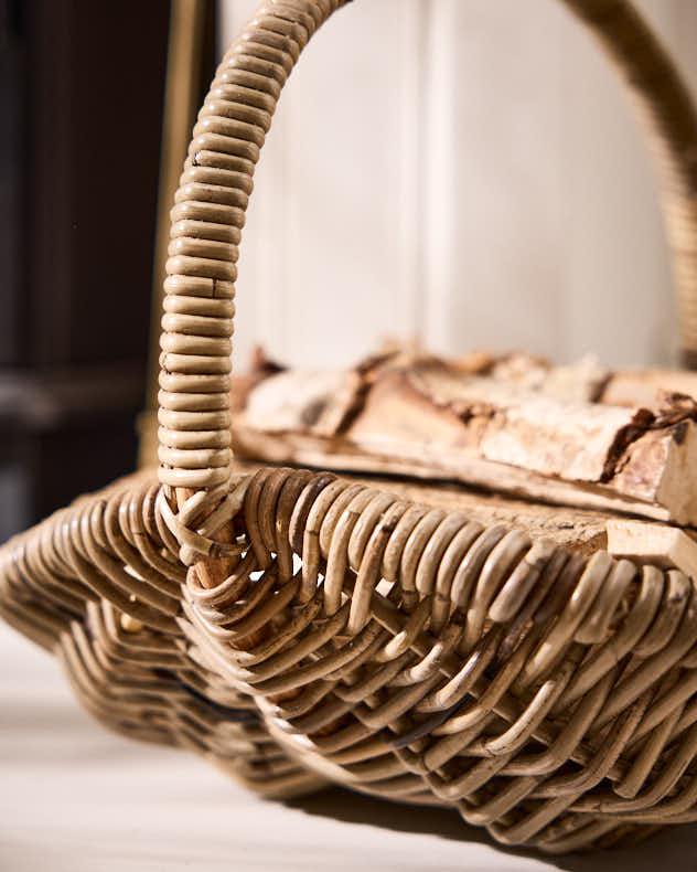 Fire Log Baskets - Rutana Log Carrier with Handle