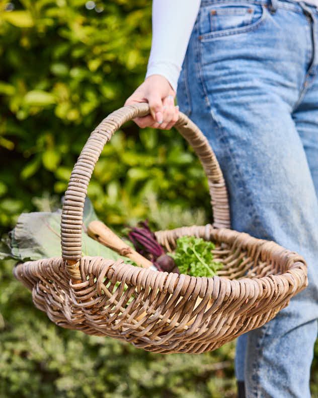 Round Wicker Harvest Trug