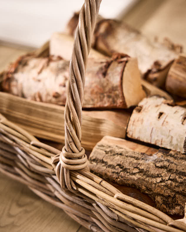 Katoro Log Basket with Handle