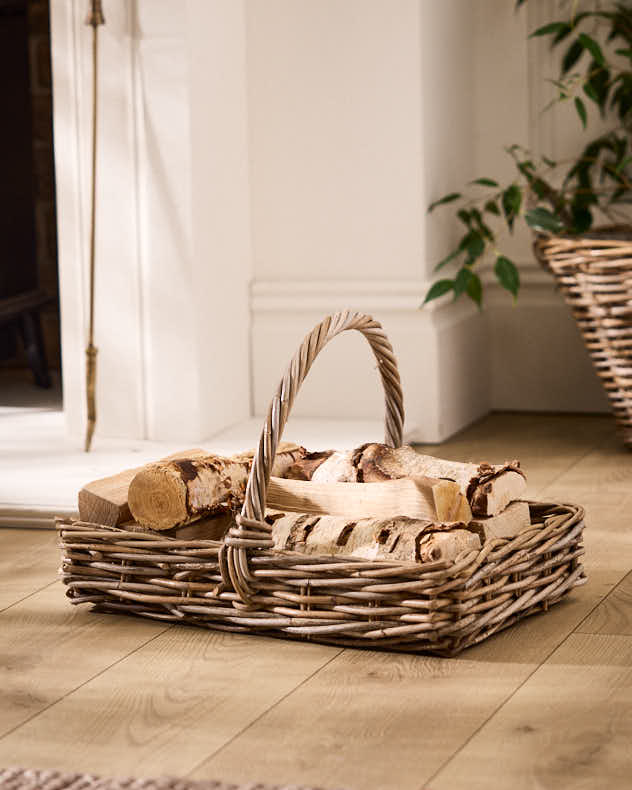 Katoro Log Basket with Handle