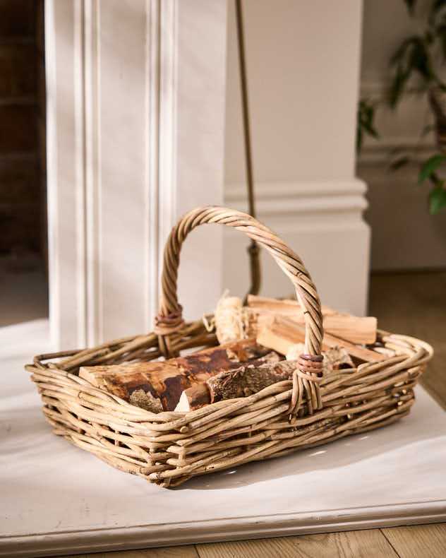 Katoro Log Basket with Handle