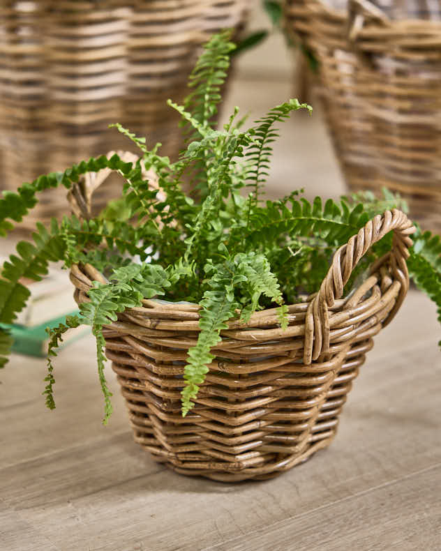 Lira Round Lined Baskets with Handles