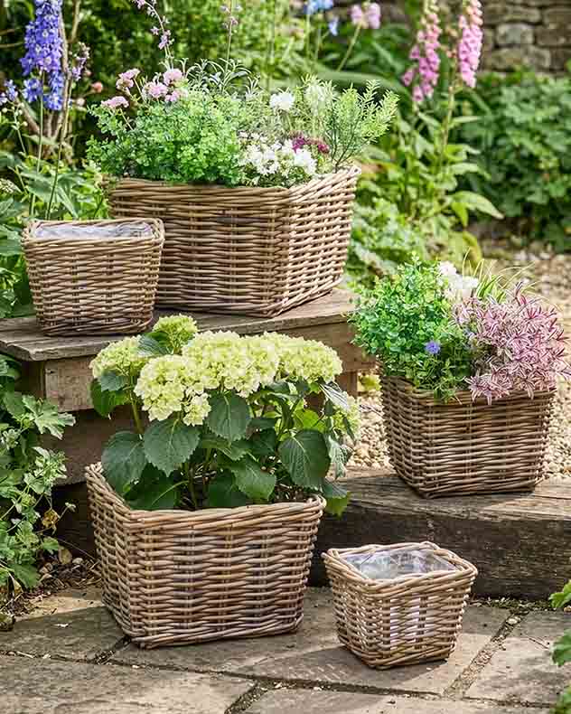 Bala Square Lined Planter Baskets