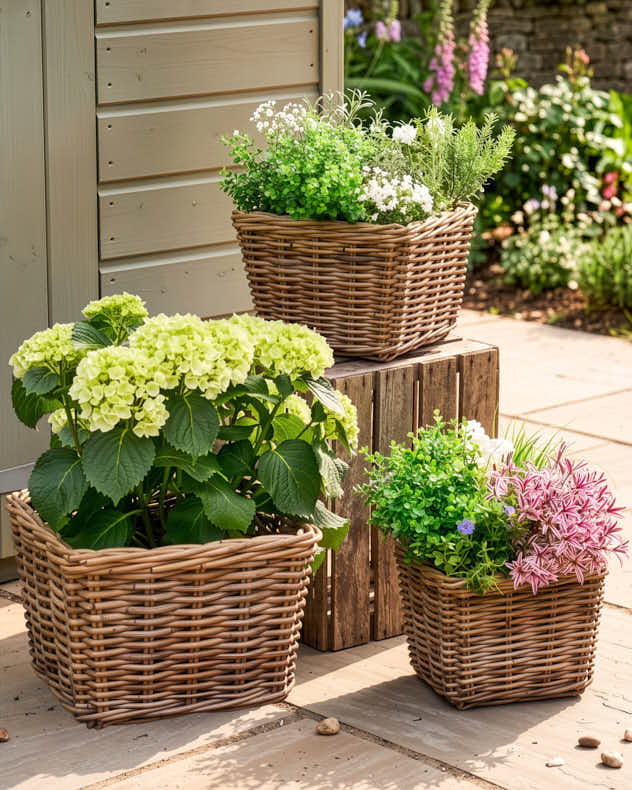 Bala Square Lined Planter Baskets