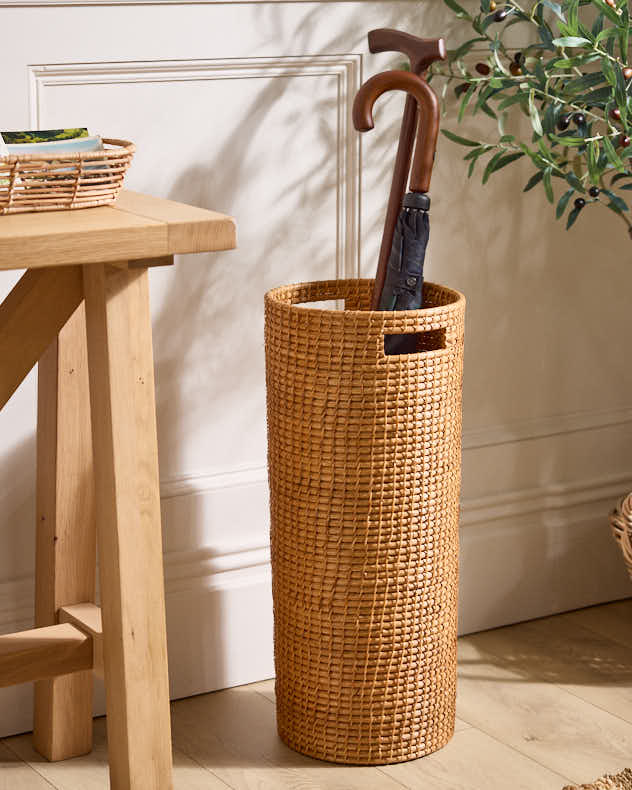 Woven Rattan Umbrella Stand