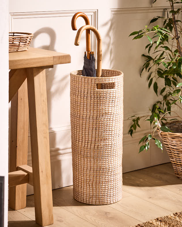 Woven Rattan Umbrella Stand