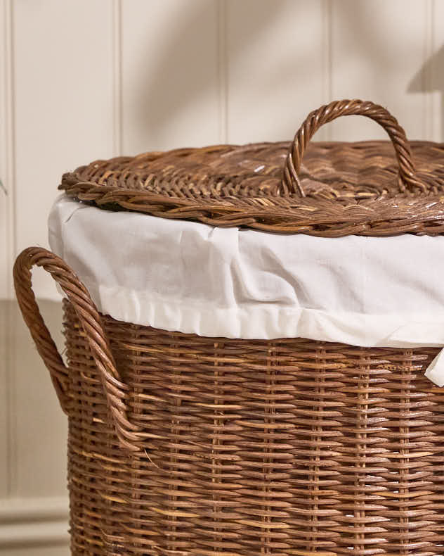Laundry Hampers &amp; Baskets - Aden Rattan Laundry Basket