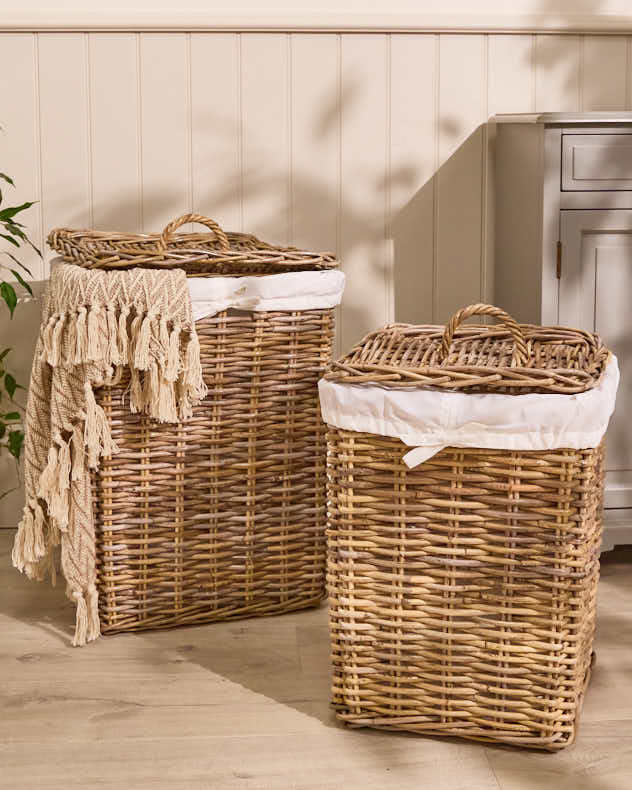 Faya Square Rattan Laundry Basket