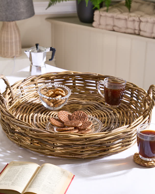 Kaduna Rattan Tray with Handles