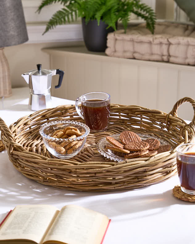 Kaduna Rattan Tray with Handles