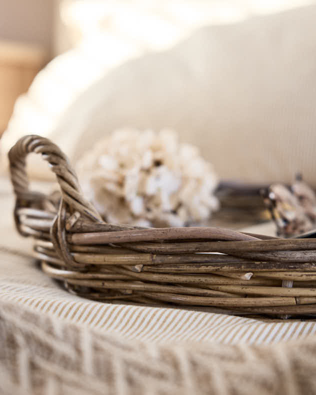 Kaduna Rattan Tray with Handles