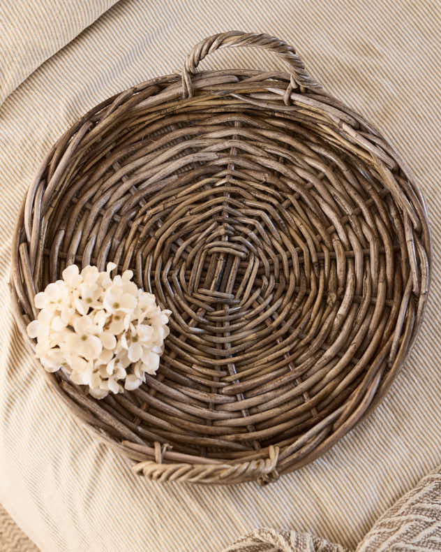 Kaduna Rattan Tray with Handles