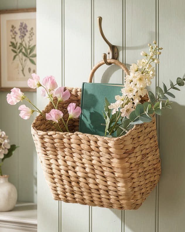 Water Hyacinth Magazine Basket