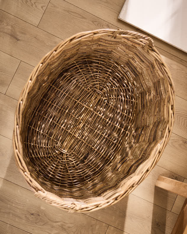 Log &amp; Coal Storage XL - Azara Premium Oval Log Basket