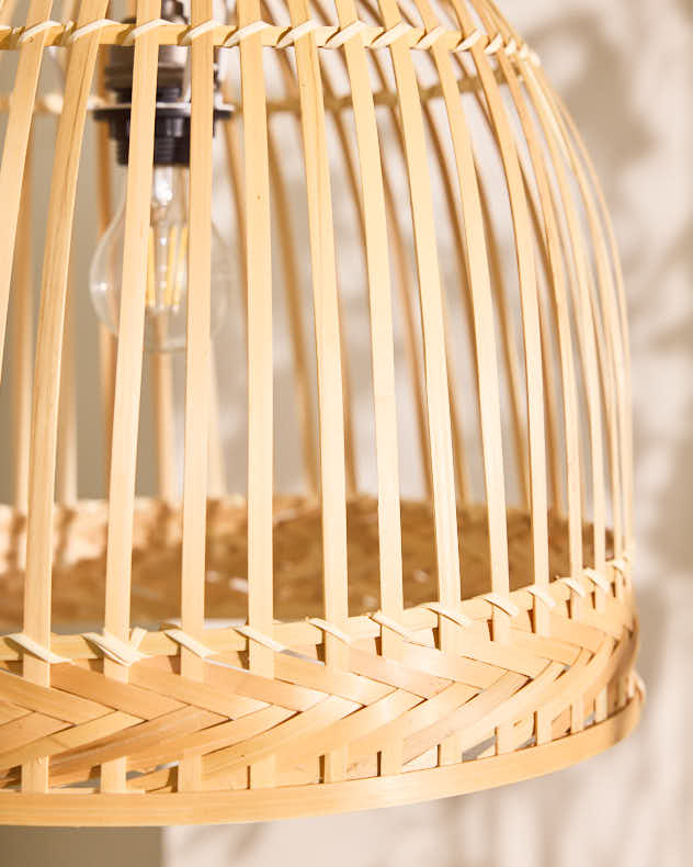 Light Shade - Bamboo Dome Easy Fit Ceiling Shade
