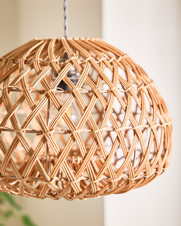 Rattan Basket Weave Easy Fit Ceiling Shade