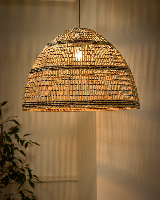 Light Shade - Seagrass Stripe Easy Fit Ceiling Shade