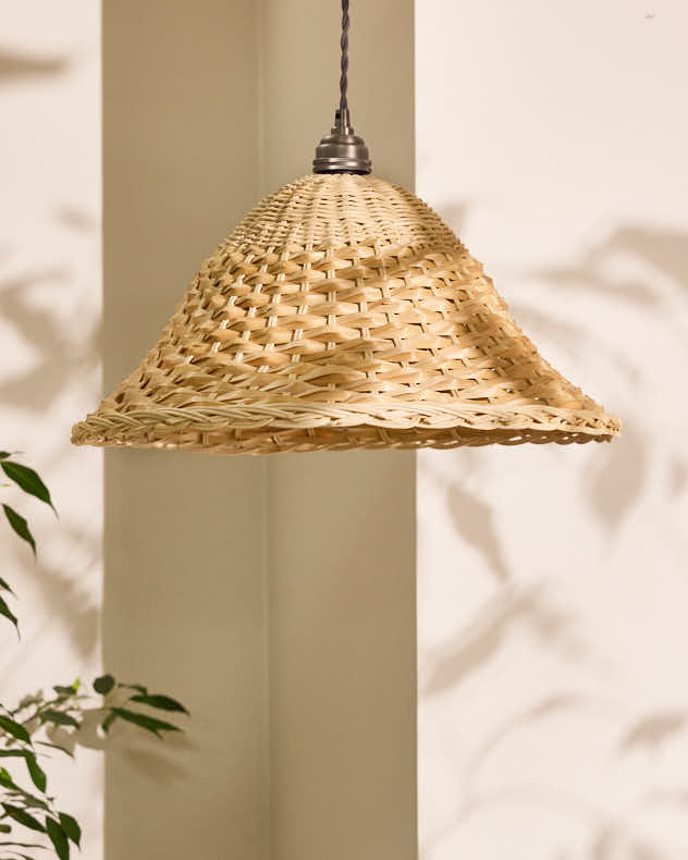 Light Shade - Rattan Two Tone Easy Fit Ceiling Shade