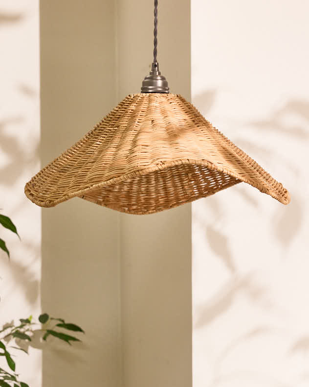 Roscoe Rattan Scalloped Easy Fit Ceiling Shade