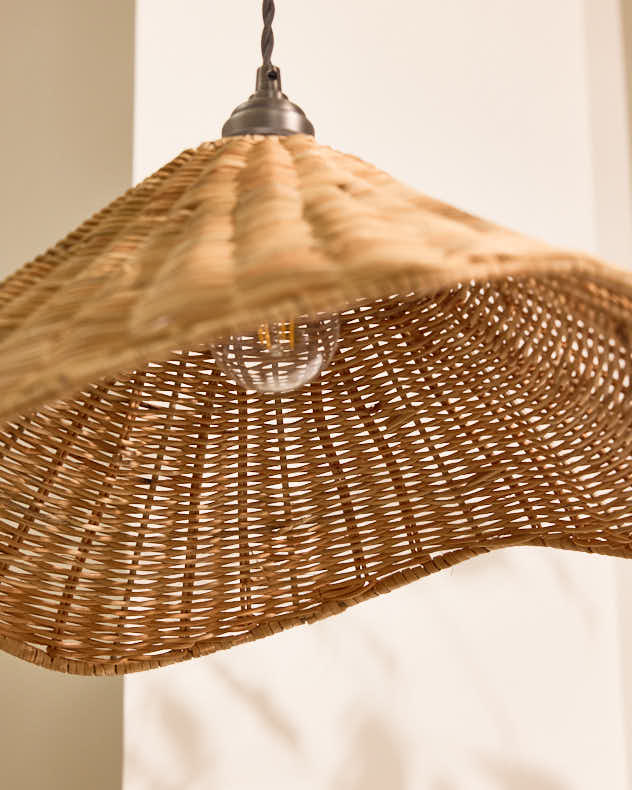 Roscoe Rattan Scalloped Easy Fit Ceiling Shade