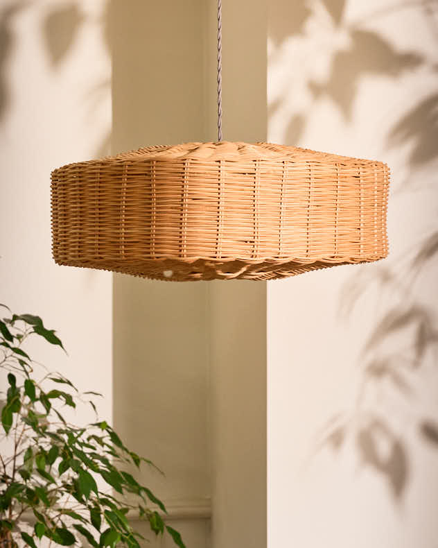 Roscoe Rattan Basket Weave Easy Fit Ceiling Shade