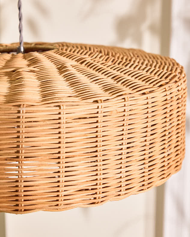 Roscoe Rattan Basket Weave Easy Fit Ceiling Shade